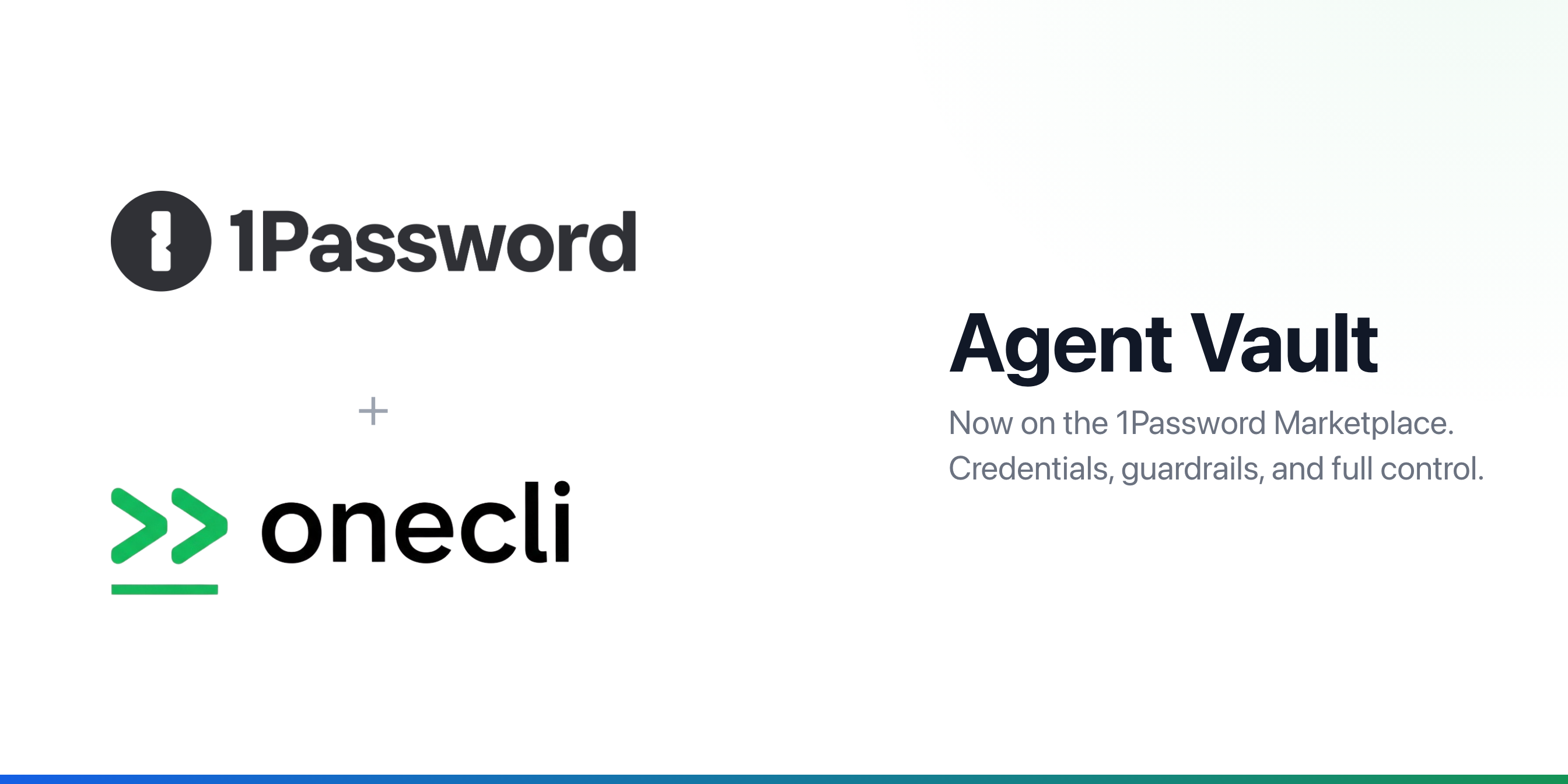 OneCLI Is Live on the 1Password Marketplace