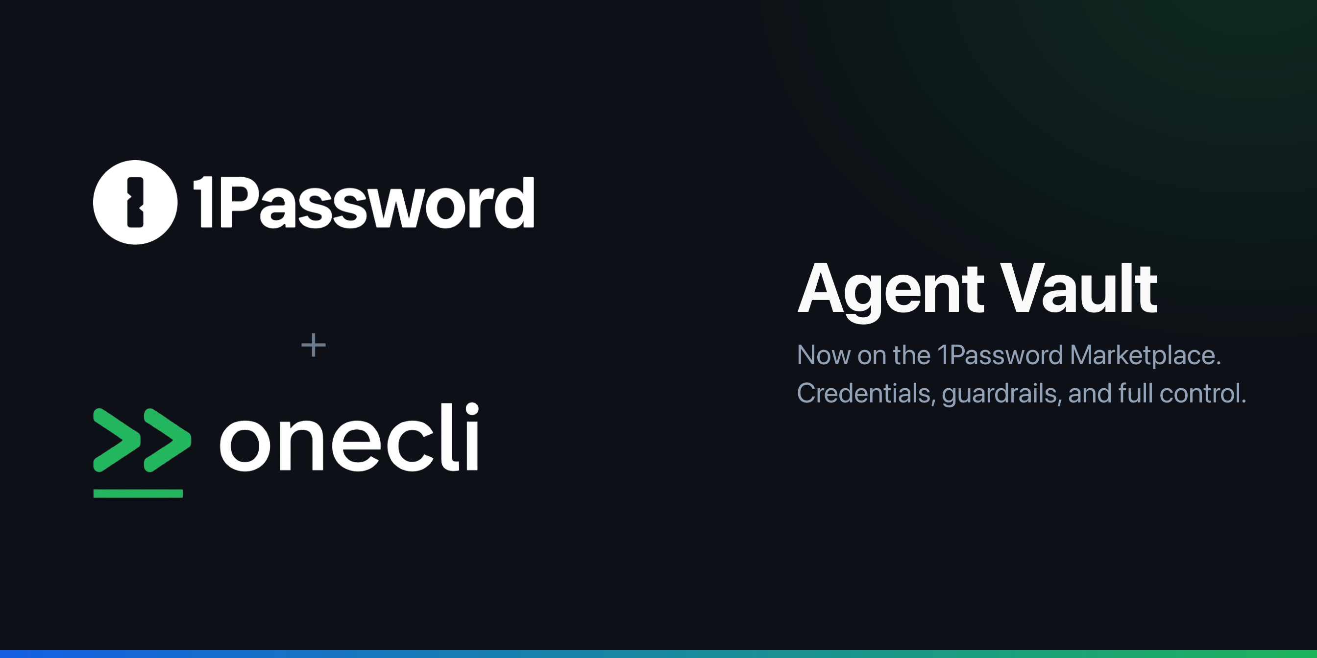 OneCLI Is Live on the 1Password Marketplace